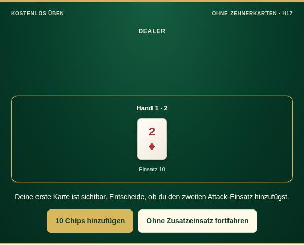 Triple Attack: Vorschau des Übungsspiels