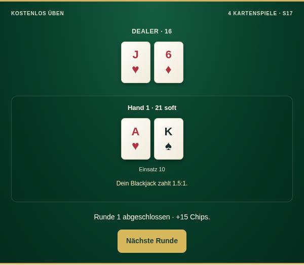 Vegas Strip: Vorschau des Übungsspiels