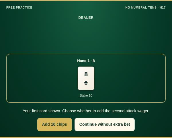 Triple Attack practice game screenshot
